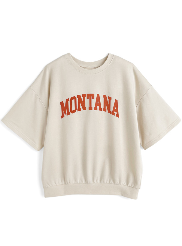 ロゴプリントスウェットトップス