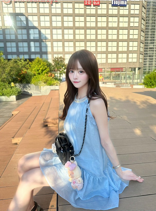 ネックビジューノースリーブティアードミニワンピース[ru1282