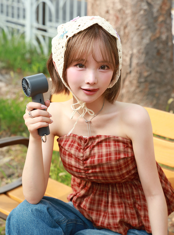 冷却プレート付きハンディファン