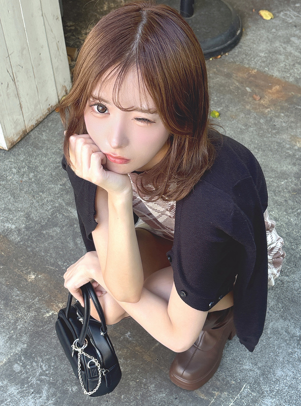 チェック柄ノースリーブニットタイトミニワンピース[ru1296