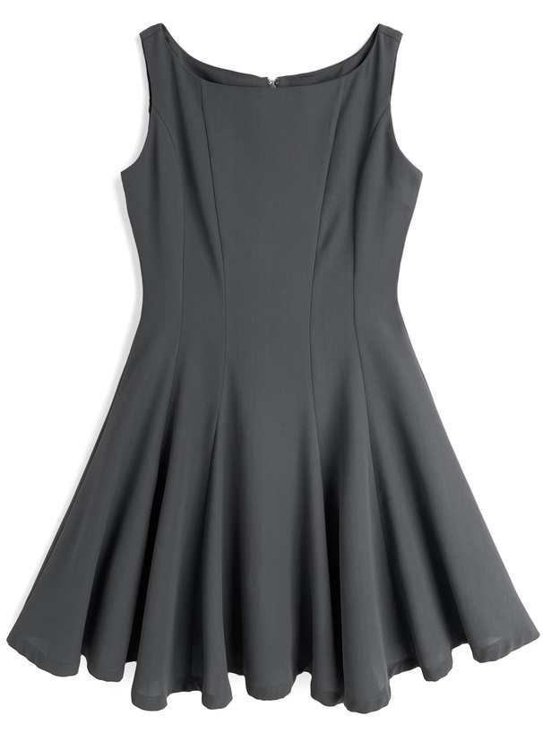 ノースリーブフレアミニワンピース