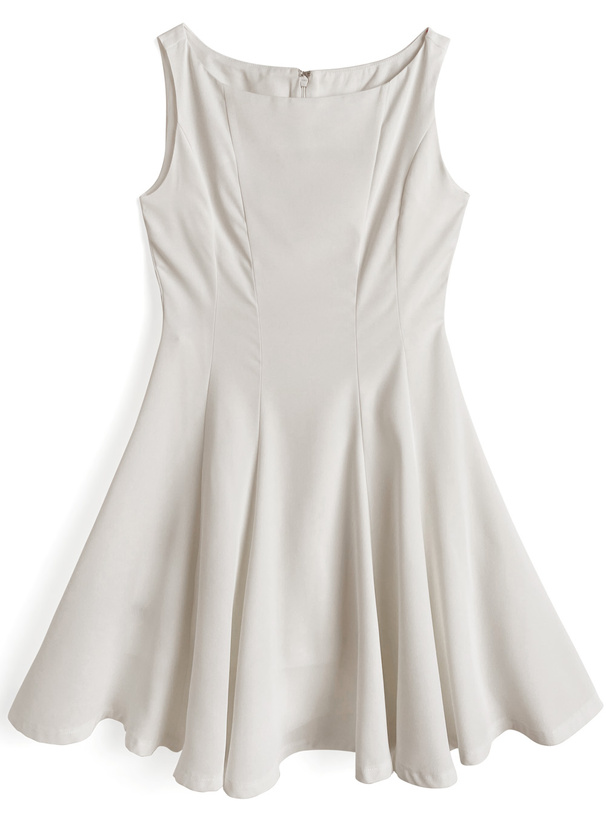 ノースリーブフレアミニワンピース