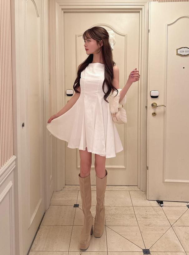 ノースリーブフレアミニワンピース[ru1298] | レディース