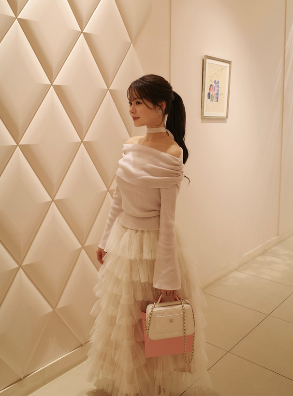 チュールティアードボリュームスカート