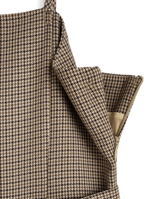 ベルト付き千鳥柄キャミソールワンピース[ru1310] | レディース