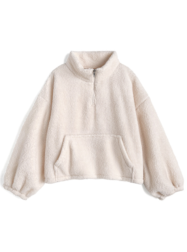 ボアハーフジップブルゾン[ru1313] | レディースファッション通販の