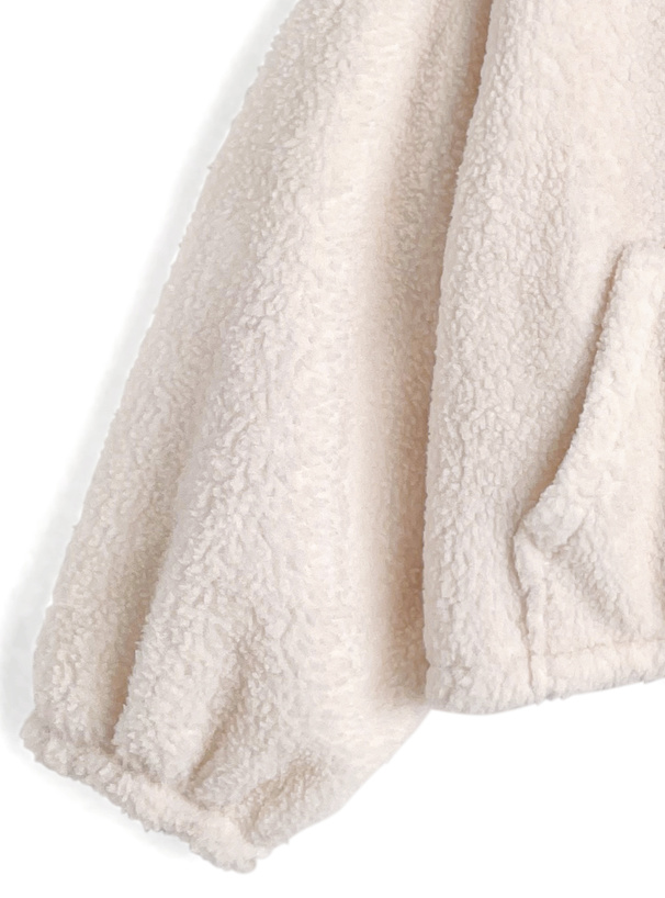 ボアハーフジップブルゾン