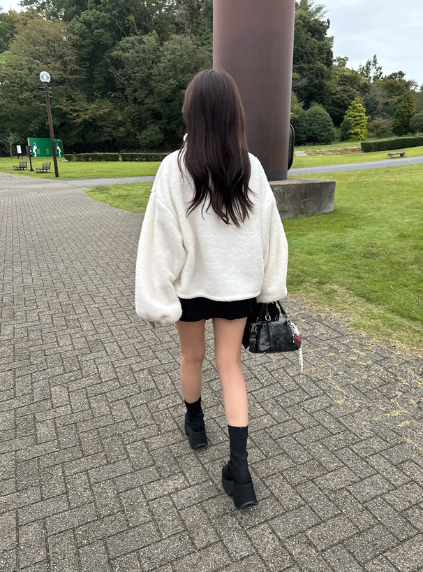 ボアハーフジップブルゾン[ru1313] | レディースファッション通販の