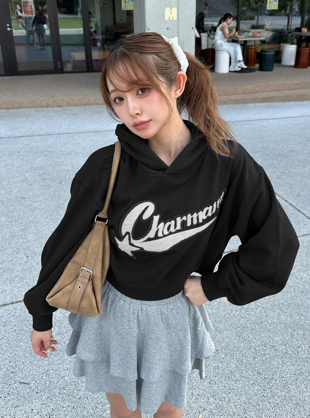 ILLIT アイリット BEB ロゴスウェットパーカー[ru1316]