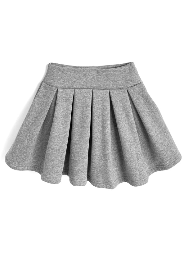 ワンショルダートップス×インパン裏地付きフレアミニスカートスウェットセットアップ