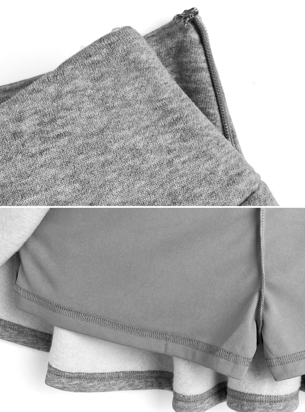 ワンショルダートップス×インパン裏地付きフレアミニスカートスウェットセットアップ