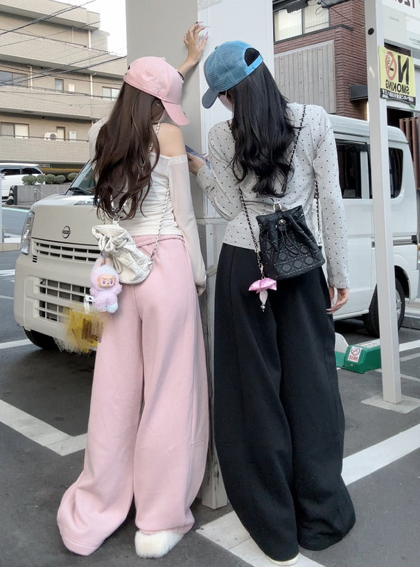 裏起毛カーブラインスウェットパンツ