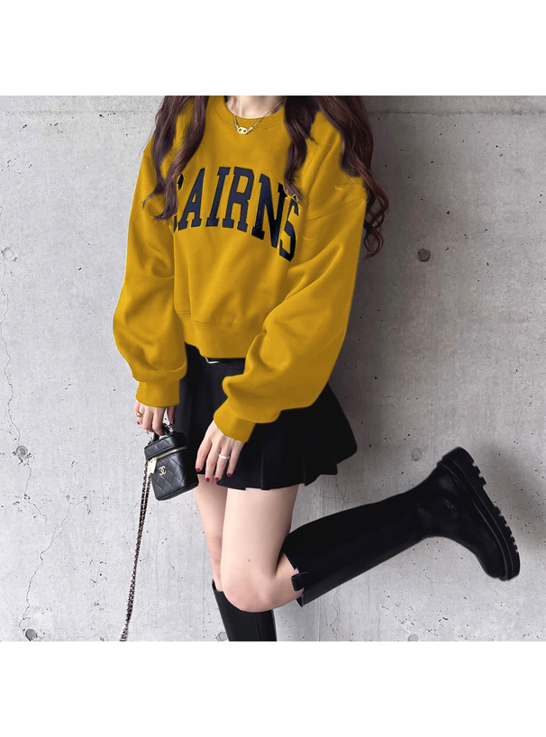 ロゴ刺繍スウェットトップス