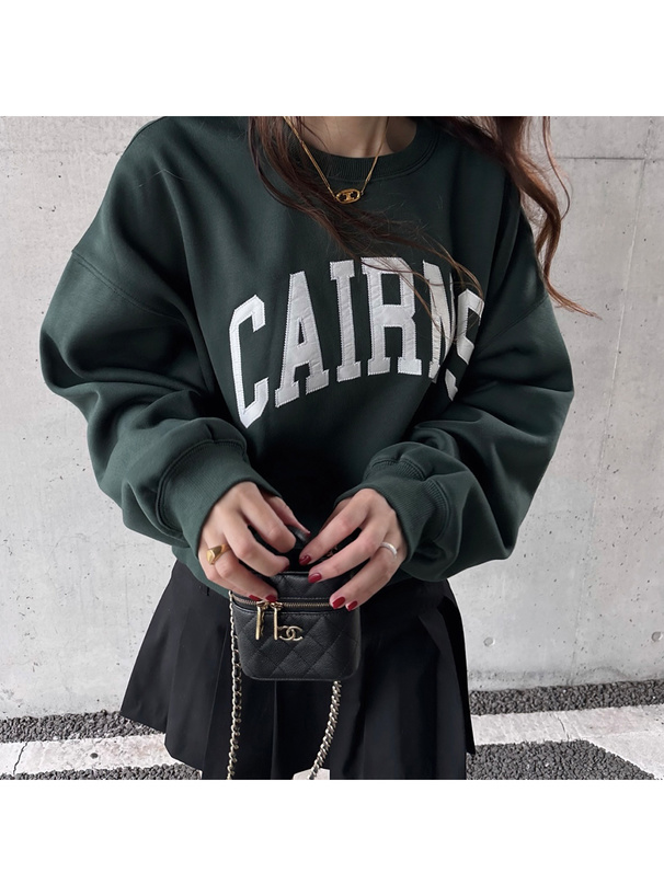 ロゴ刺繍スウェットトップス