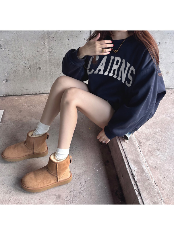 ロゴ刺繍スウェットトップス