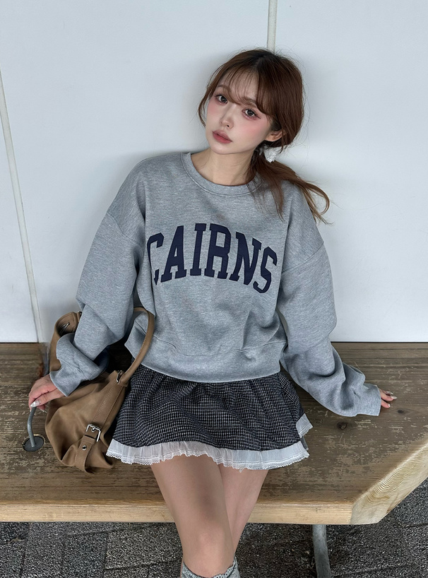 ロゴ刺繍スウェットトップス