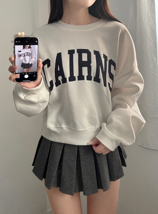 ロゴ刺繍スウェットトップス