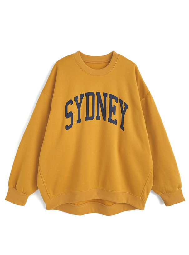 オーバーサイズロゴ刺繍スウェットトップス