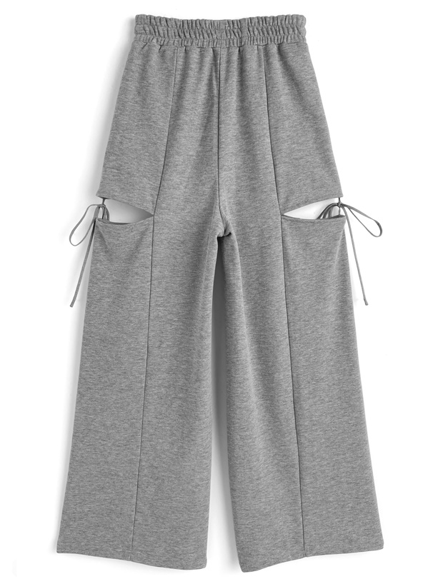 サイドカットアウトリボンスウェットパンツ