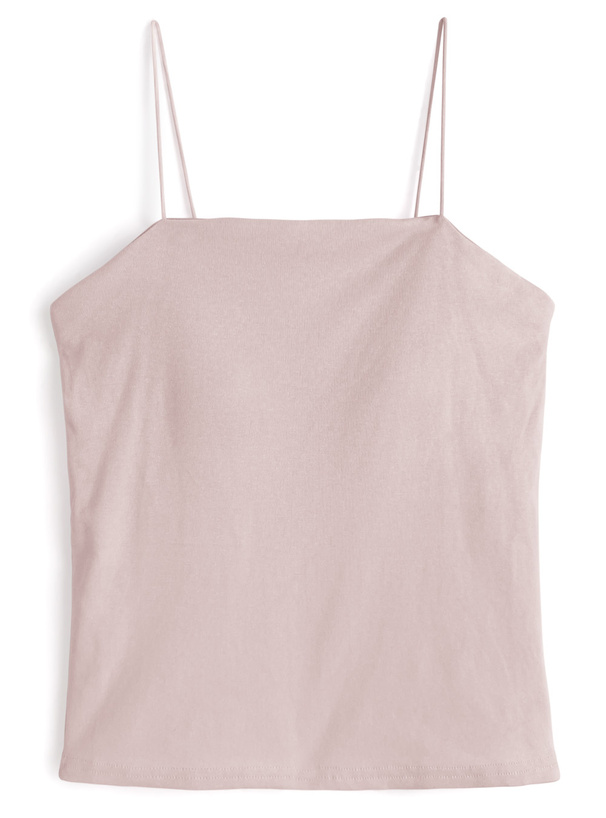 カップ付きナローストラップキャミソール
