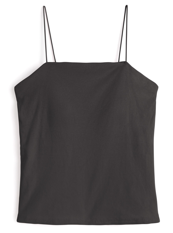 カップ付きナローストラップキャミソール