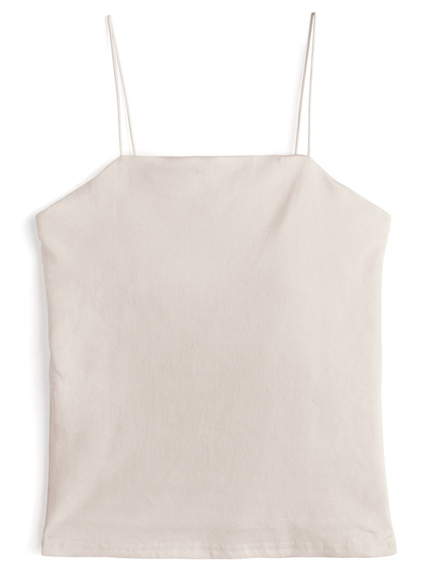 カップ付きナローストラップキャミソール