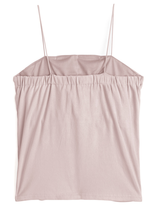 カップ付きナローストラップキャミソール