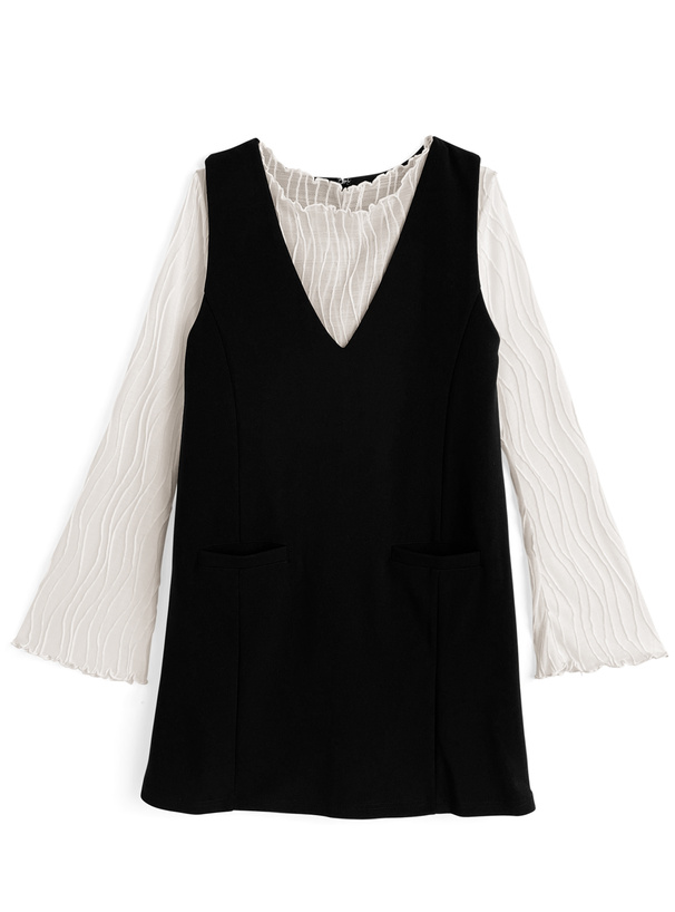 シアートップス×ジャンパースカートセットアップ