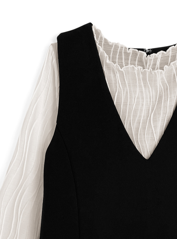 シアートップス×ジャンパースカートセットアップ