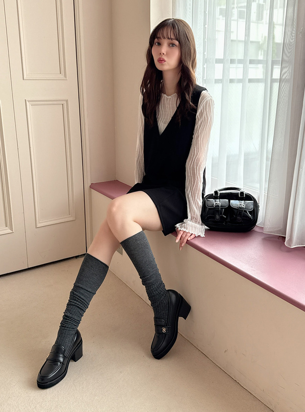 シアートップス×ジャンパースカートセットアップ