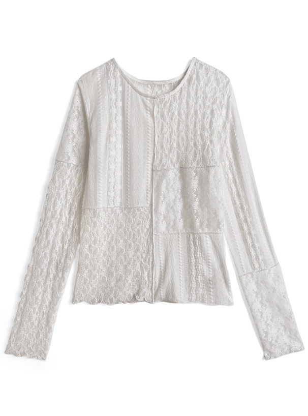 パッチワークレーストップス[ru1344] | レディースファッション通販の