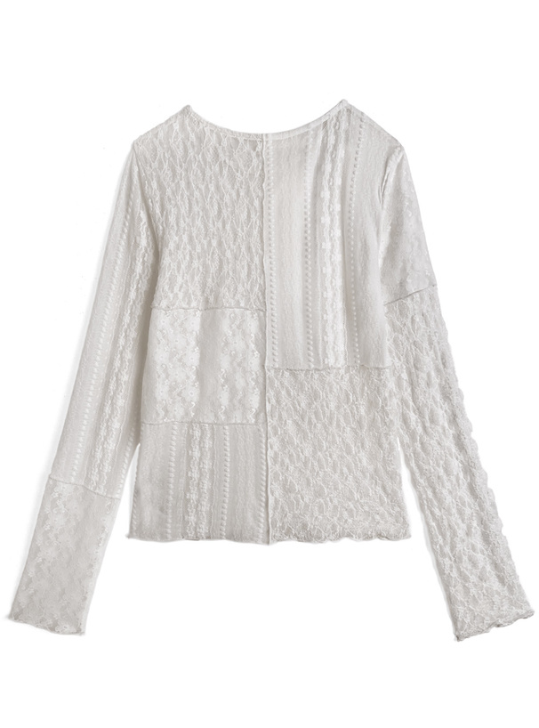 パッチワークレーストップス[ru1344] | レディースファッション通販の