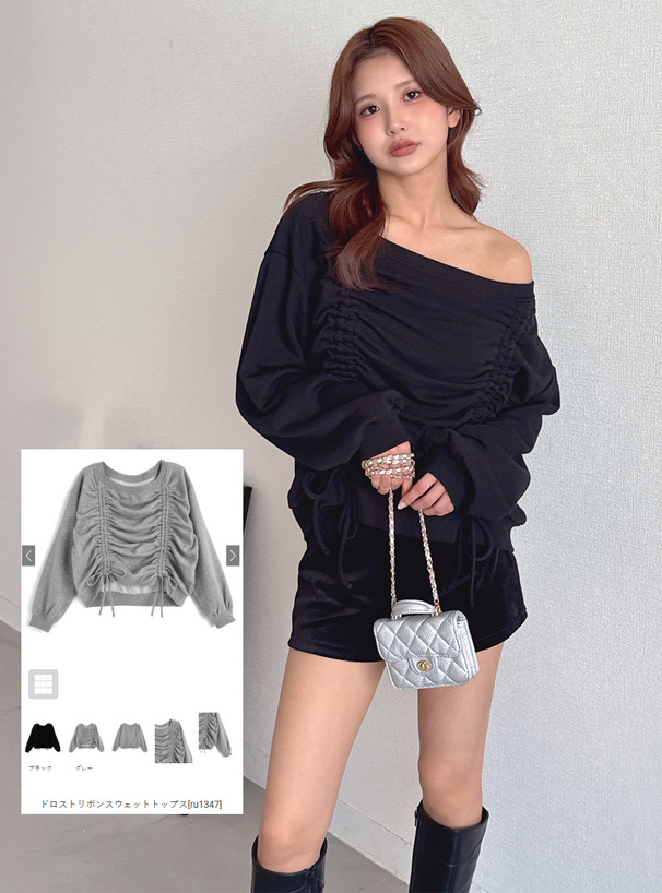 【新品タグ付き♪】コットントロピカルドロストリボンブラウス 新品タグ付き♪】コットントロピカルドロストリボンブラウス