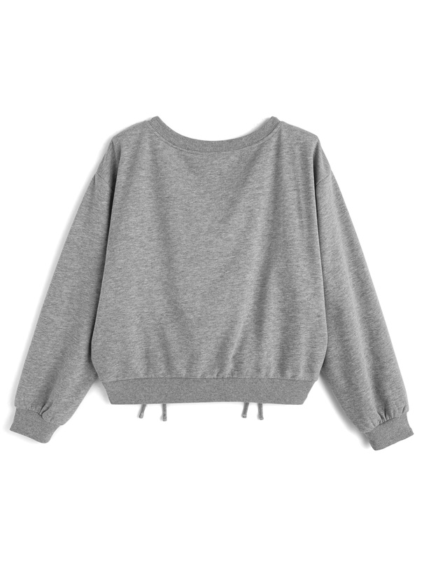 ドロストリボンスウェットトップス