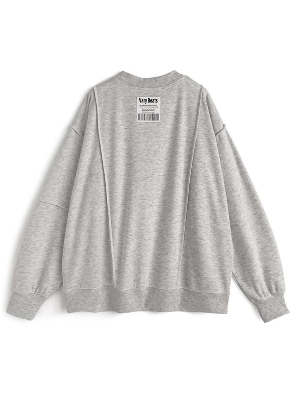 切替デザインスウェットトップス