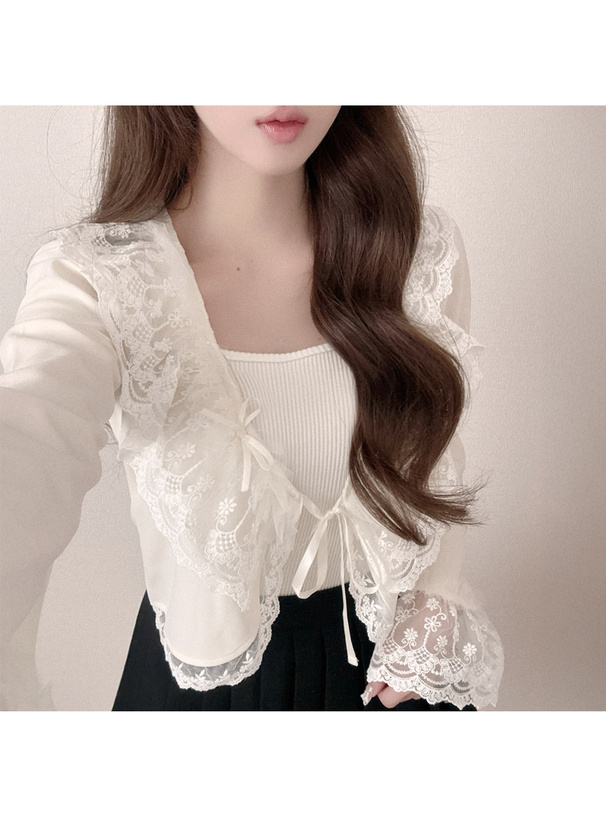 レースフリルボレロ