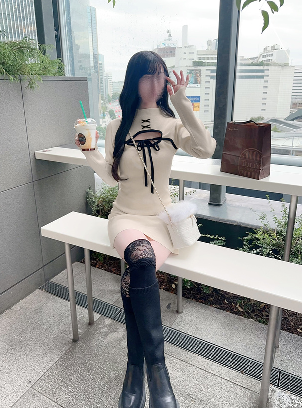 フロントオープン配色リボンワンピース