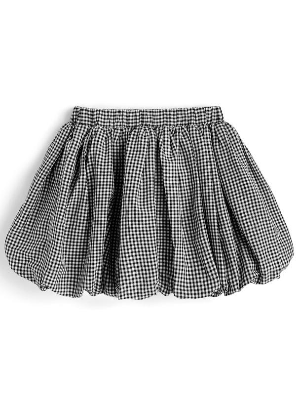 ILLIT アイリット BEB インパン付きギンガムチェック柄バルーンミニスカート
