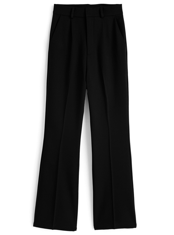 センタープレスタックフレアパンツ