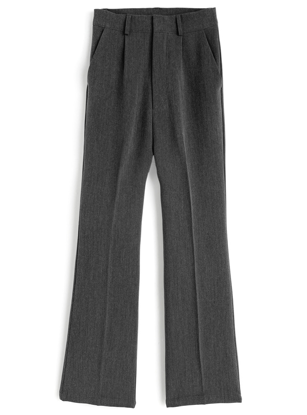 センタープレスタックフレアパンツ