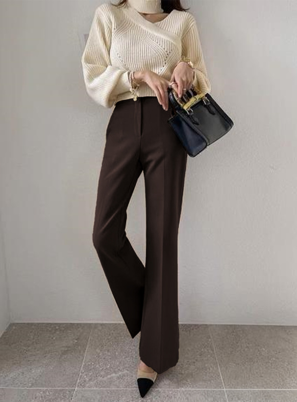 アダールページ 楽天市場】7月30日 午前10:00 再販センタープレスストレートパンツ