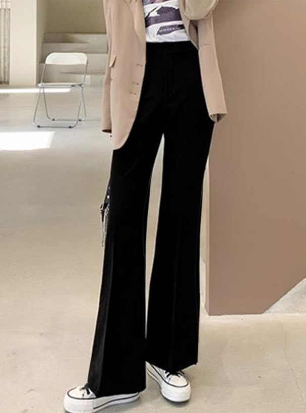 センタープレスタックフレアパンツ[ru1366] | レディースファッション