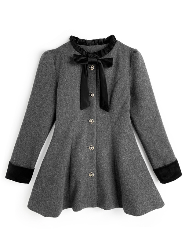 リボンフレアミニコート[ru1378]