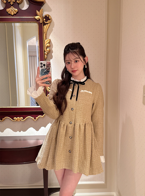 エムズグレイシー　ツイードリボンチュニック サマーツイードチュニック | msgracy