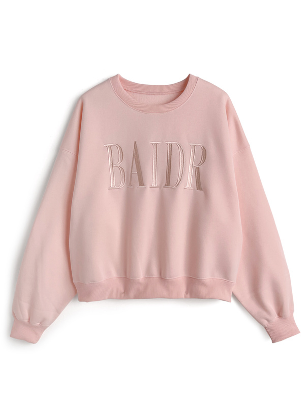 ロゴ刺繍スウェットトップス