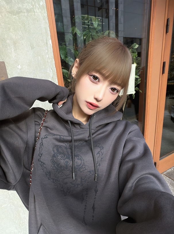 ロゴプリントスウェットパーカー[ru1396] | レディースファッション