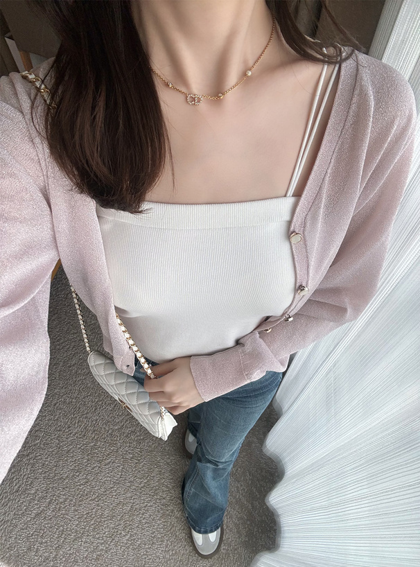 カップ付きダブルストラップキャミソール