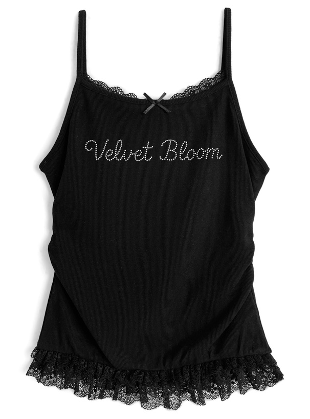 パールレースフリルキャミソール