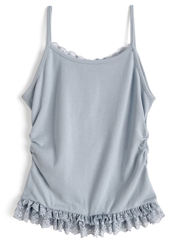 パールレースフリルキャミソール