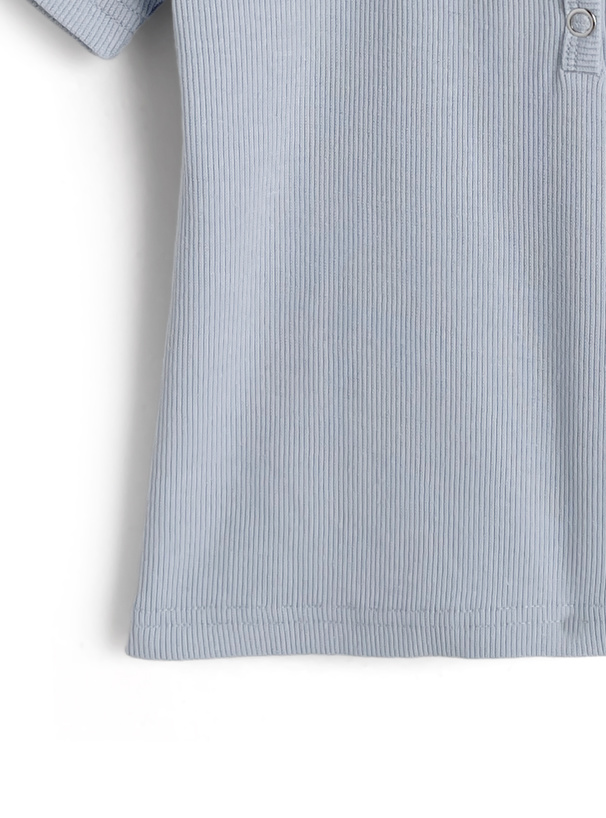 レースレイヤード風リブトップス